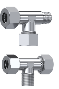 Tube to Thread Male Stud T-Pieces, Branch & Run