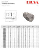 Welding Coupling Bodies, S Series, AS-S-STR