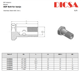 Banjo Bolts BSP, BJB | TTA Hydraulics