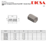 BSP Female Reducing Socket Adaptor, BS-RED