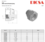 BSP Female Swivel Adaptor Cap, FB-CAP-SWIV
