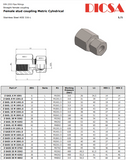 Tube Female Stud Coupling to BSP, L-Series, GAI-LR
