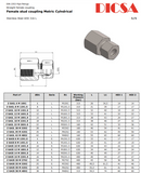 Tube Female Stud Coupling to Metric, L Series, GAI/LM | TTA Hyd