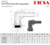 JIC Female Elbow Hose End | TTA Hydraulics