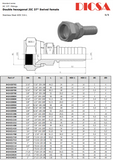 JIC Female Straight Double Hex Hose End | TTA Hydraulics