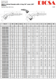 Metric Female Elbow 45 Hose End S-Series | TTA Hyd