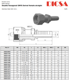 O'ring Sealing Female Straight Hose End | TTA Hydraulics