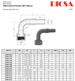 O'ring Face Sealing Female Elbow Hose End | TTA Hydraulics