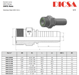 O'ring Sealing Face Male Straight Hose End | TTA Hydraulics