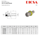 JIC Female to Push Lock Hose End, HPJF | TTA Hydraulics