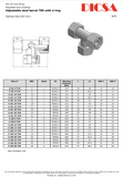 Tube Stud Barrel T-Piece Adjustable, L Series Light, EVL