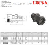 NPT Male to JIC Female Swivel Adaptor, MN/FJ/Swiv | TTA Hydraulics