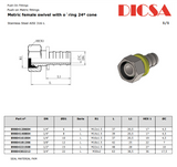 Metric Female Push Lock Fitting Hose End | TTA Hydraulics