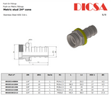 Metric Male to Push Lock Hose End | TTA Hydraulics