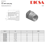 NTP Male Plug Adaptor, PN-NPT