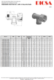 Tube Stud Barrel T-Piece Adjustable, L Series Light, EVL