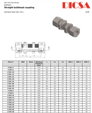 Bulkhead Connector Straight, S Series Heavy, SV-S-BH-STR