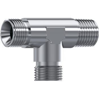 BSP Male to NPT Male Run T- Piece  | TTA Hyd