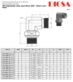 Tube Stud Elbow to BSP, L-Series, WE | TTA Hyd