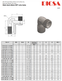 Tube Stud Elbow to NPT, S-Series, WE/SN | TTA Hyd