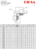 Tube Connector Equal Elow, LL Series Super Light, W-LL-90