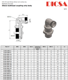 Bulkhead Connector Elbow, L Series Light, WSV-L-90 | TTA Hydraulics
